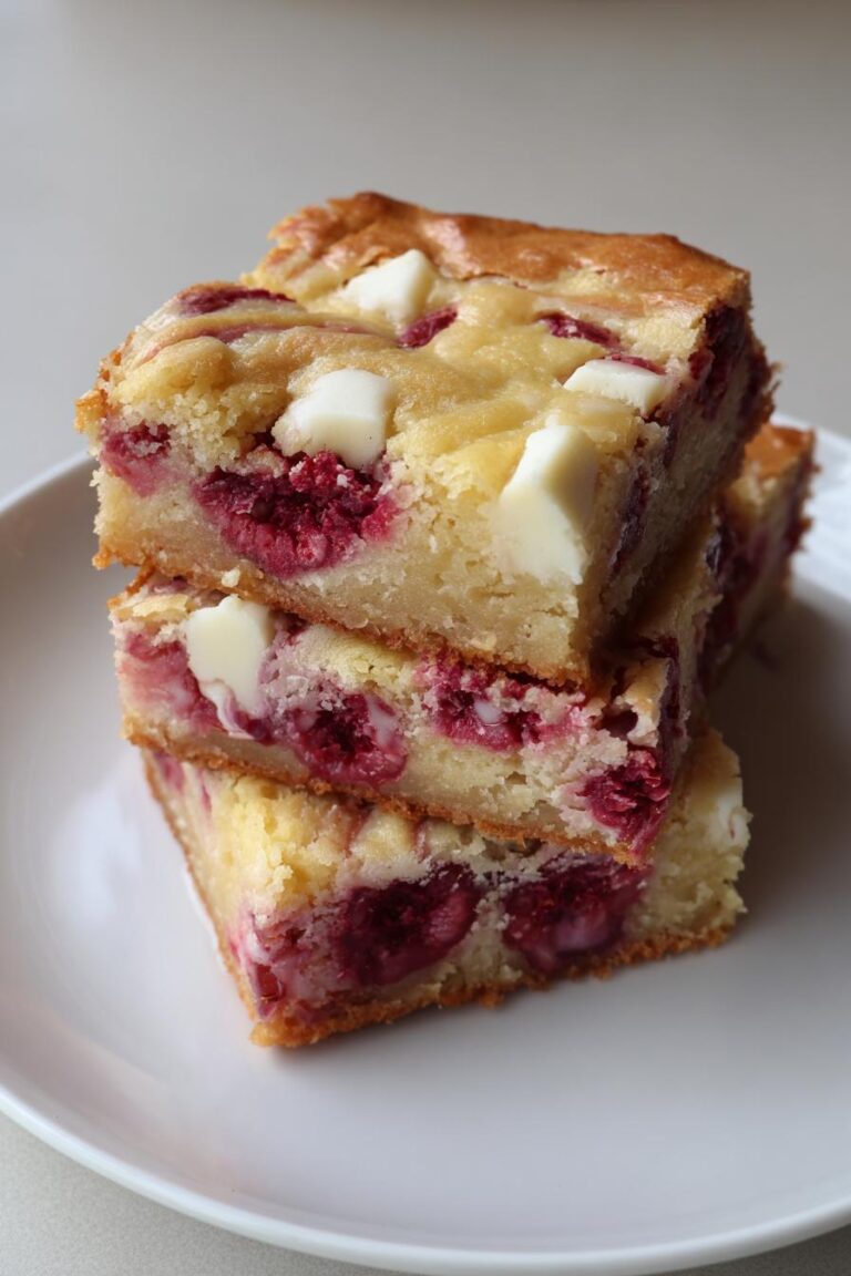 White Chocolate Raspberry Blondies