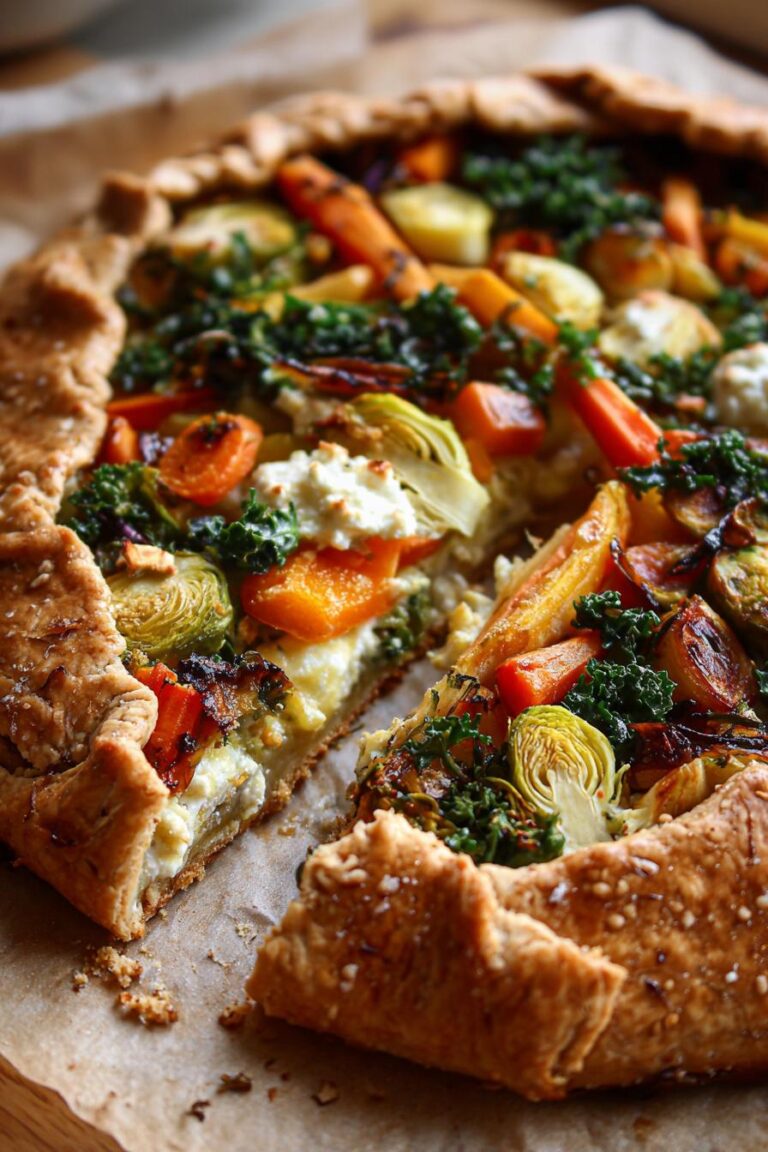 Winter Veggie and Goat Cheese Galette