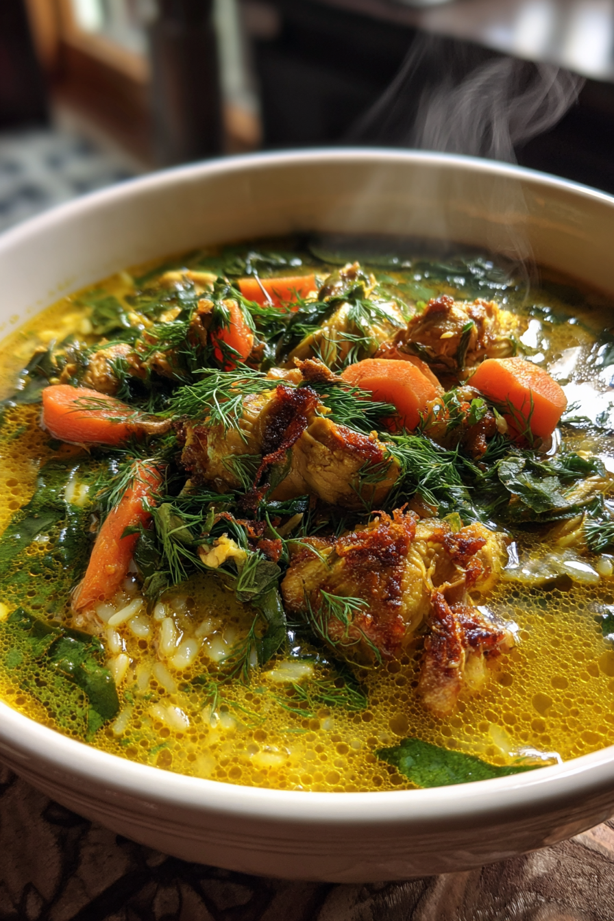 anti inflammatory turmeric chicken soup
