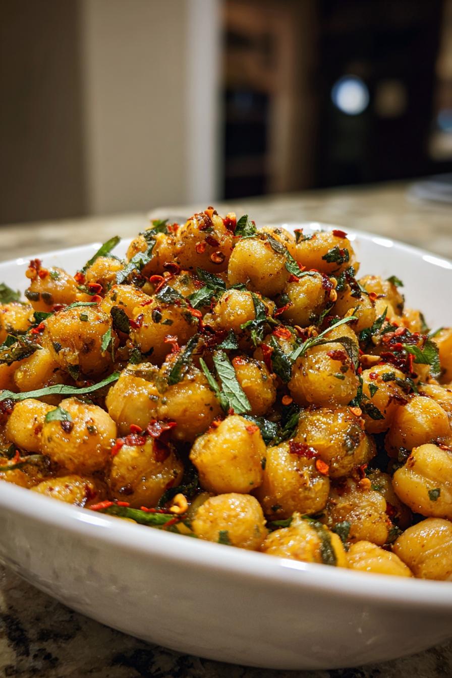 garlic butter chickpeas