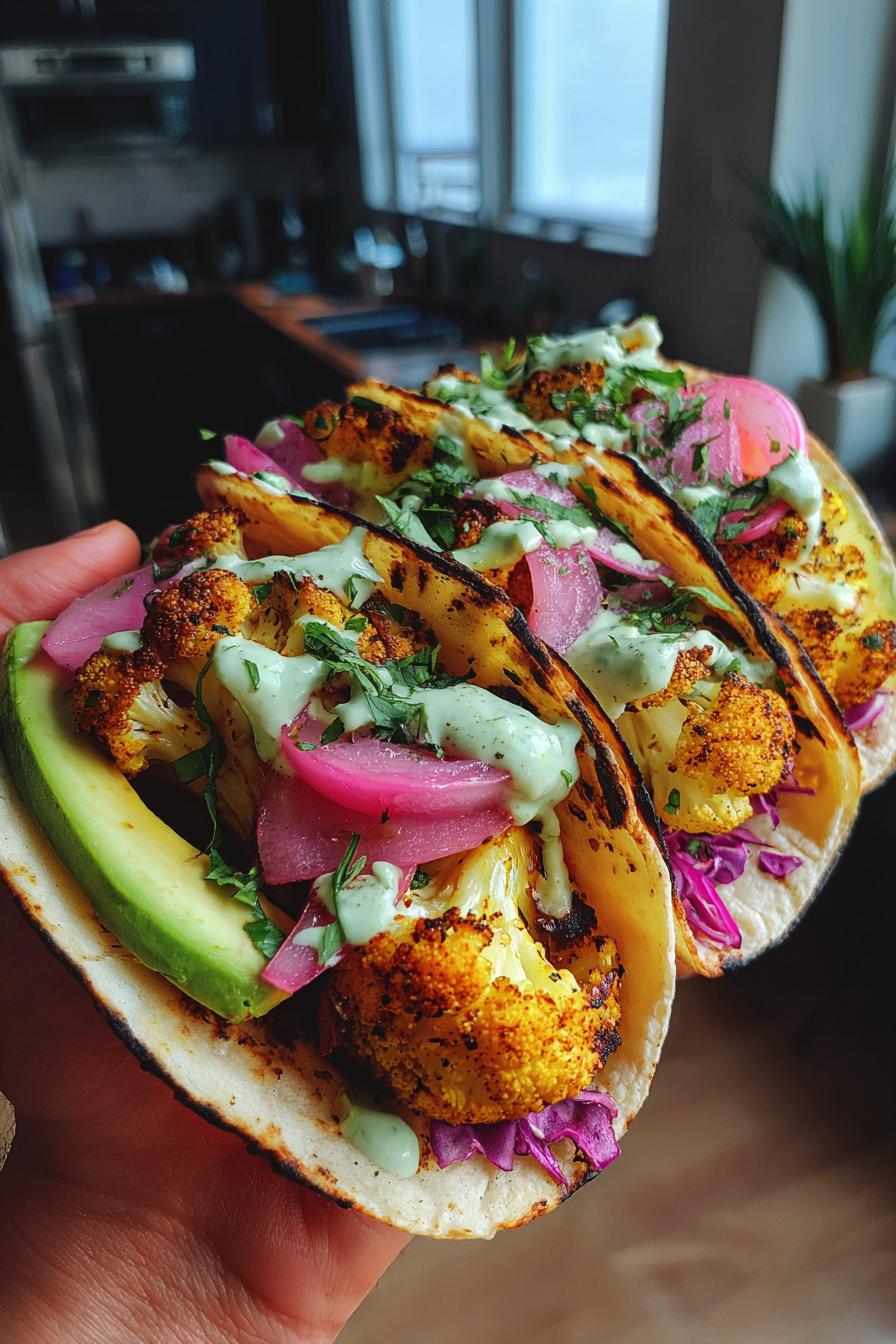 roasted cauliflower tacos