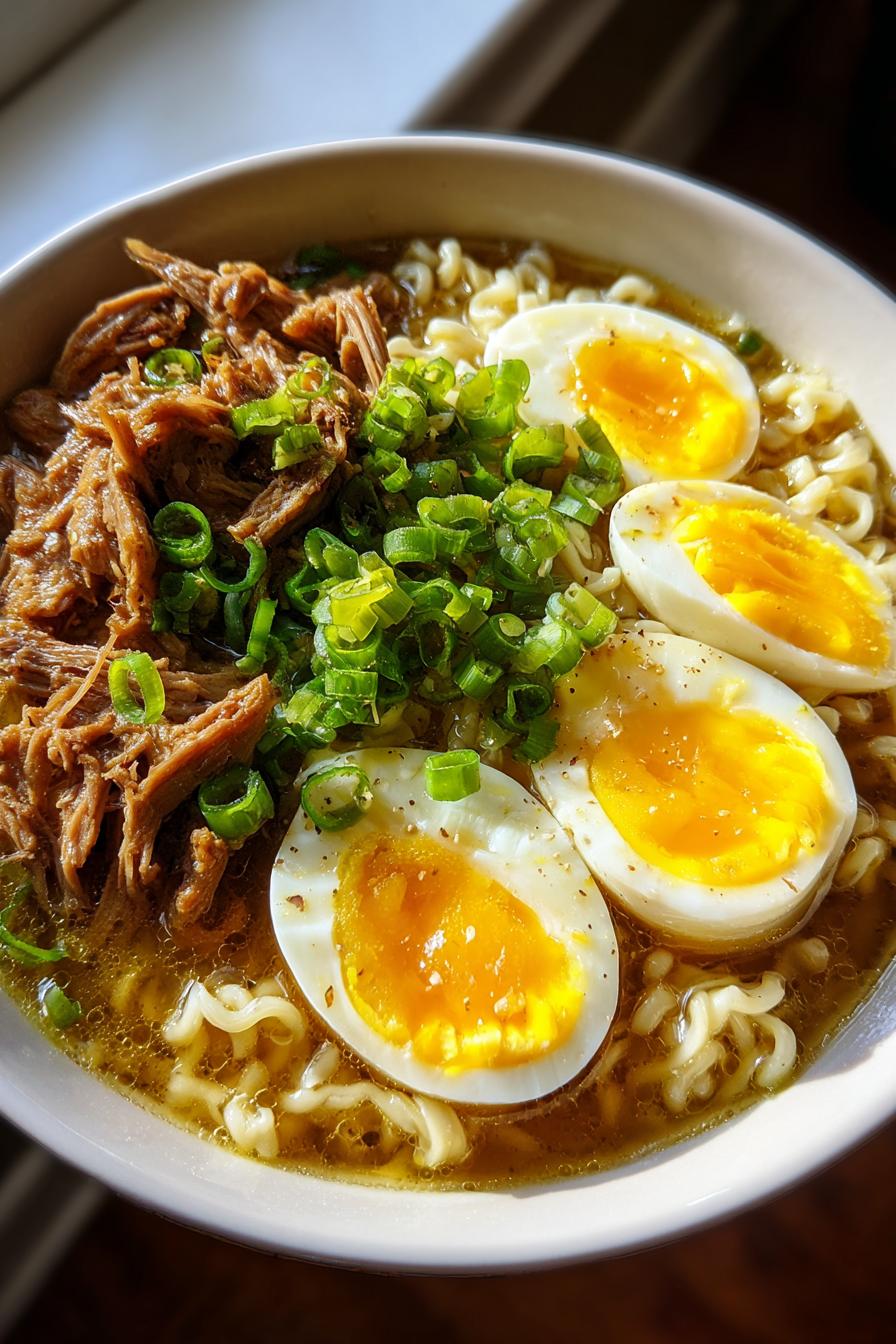 slow cooker pork ramen