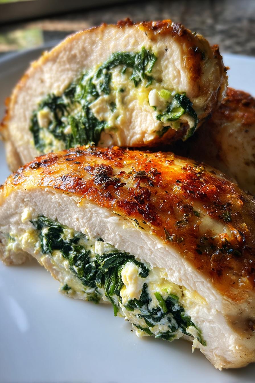 spinach feta stuffed chicken