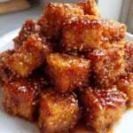 Air Fryer Crispy Tofu with Honey Soy Glaze