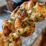 Air Fryer Garlic Shrimp Skewers