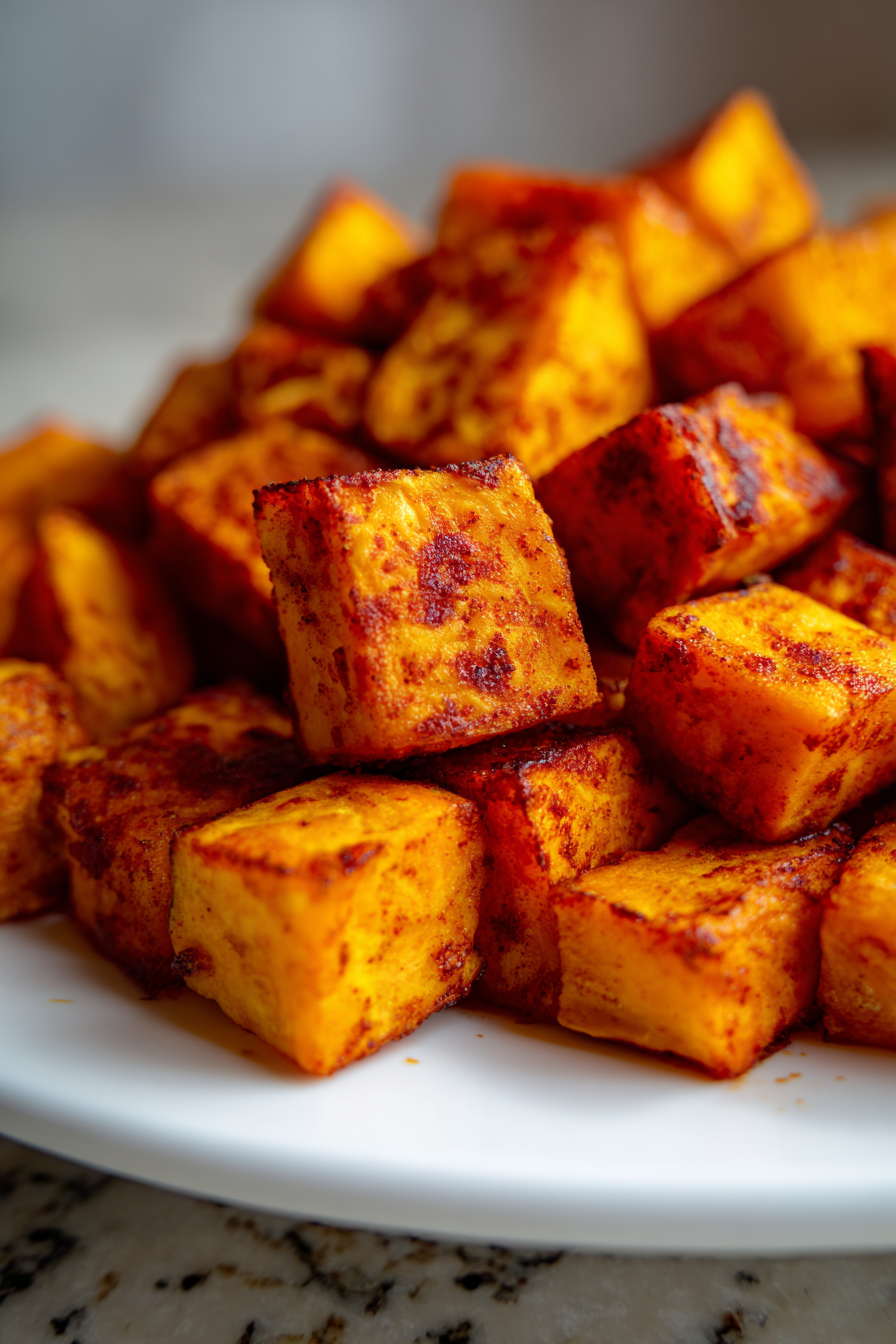 Air Fryer Sweet Potato Cubes with Paprika