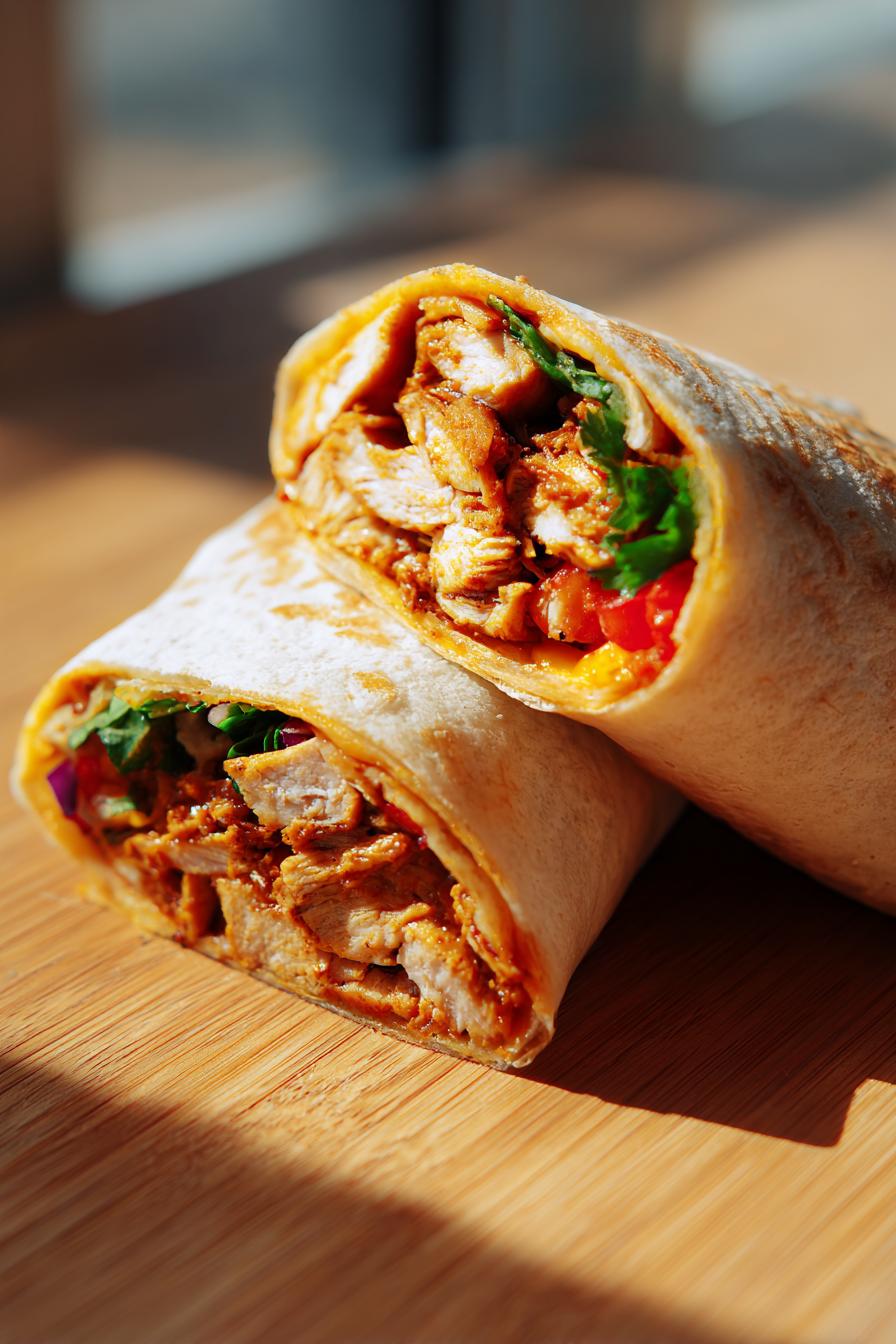 Air fryer chicken wraps