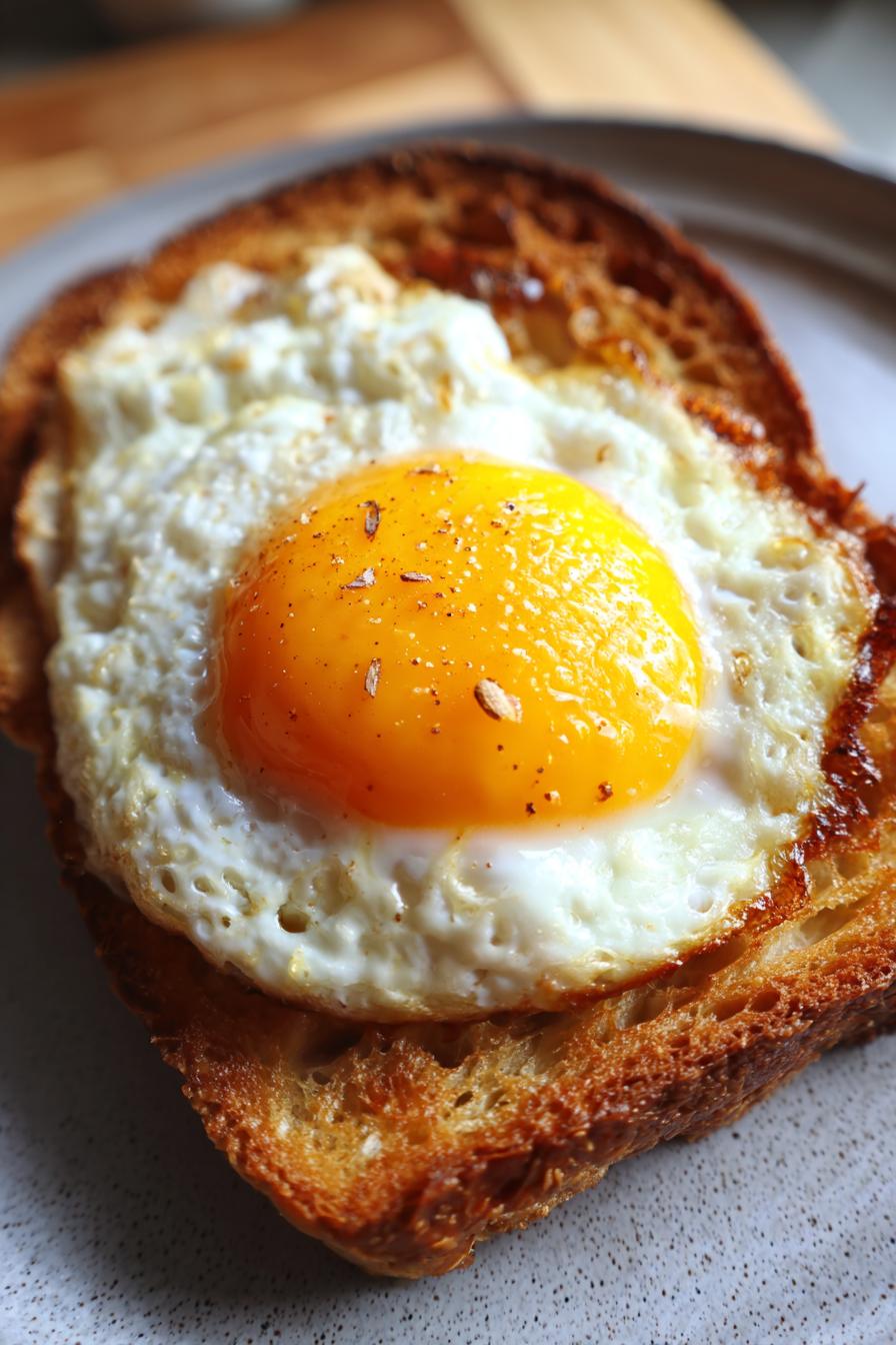 Air fryer egg toast