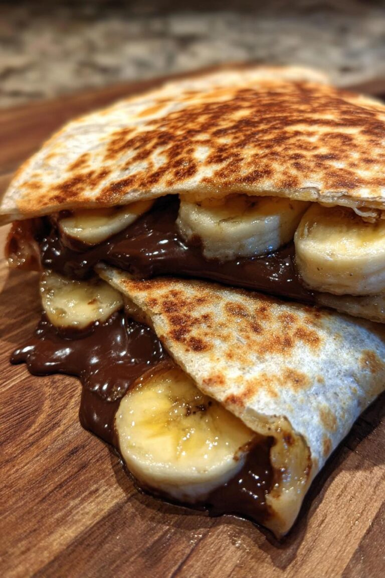 Banana chocolate quesadilla