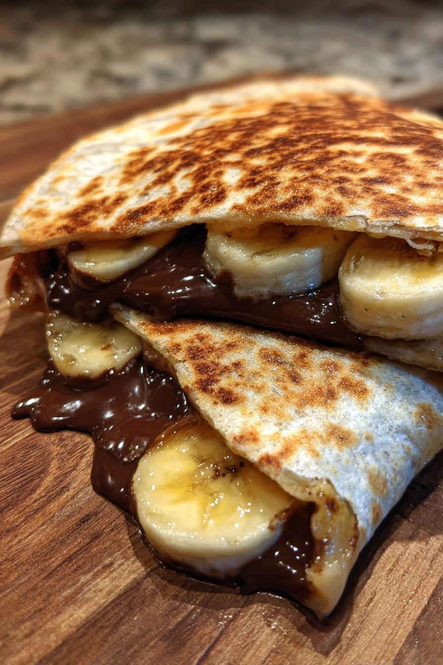 Banana chocolate quesadilla