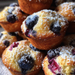 Blueberry oat yogurt mini muffins