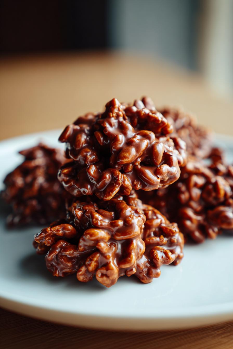 Chocolate cornflakes clusters
