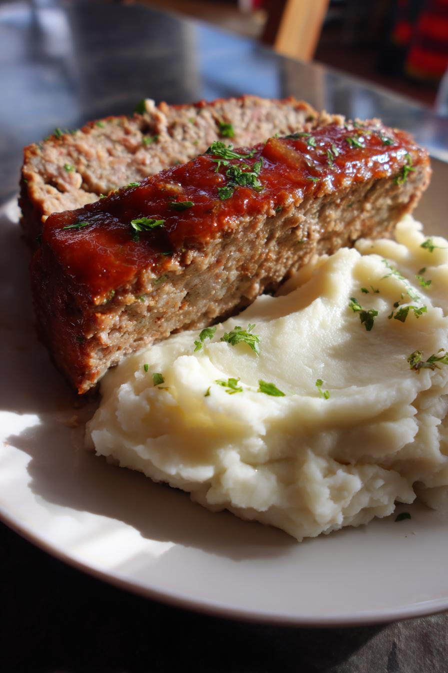 Classic Meatloaf with Mashed Potatoes