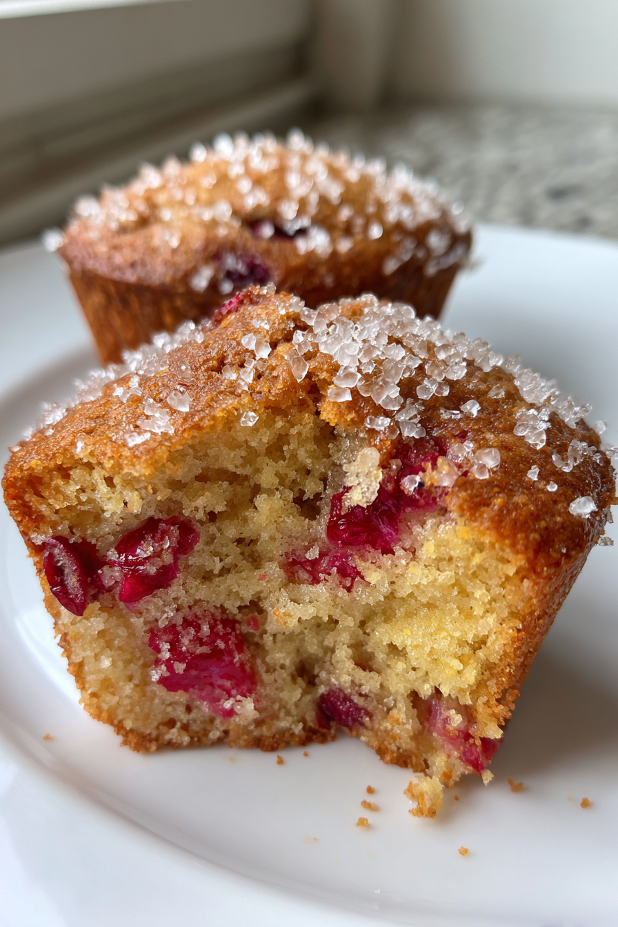 Cranberry orange yogurt muffins