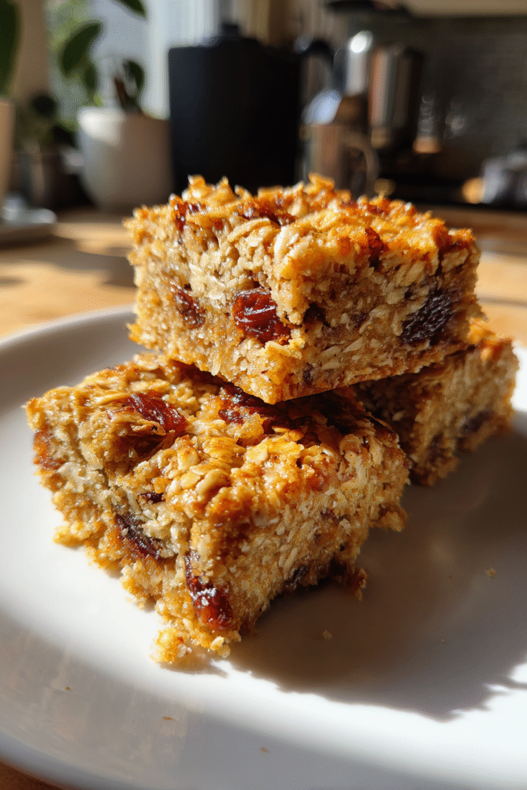 Date-Sweetened Oatmeal Breakfast Bars