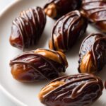 Dates stuffed with peanut butter chocolate