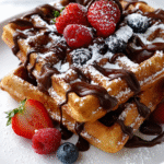 Dubai chocolate waffles