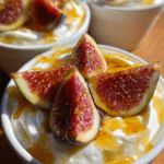 Fig honey yogurt cups