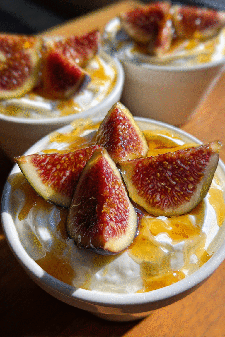 Fig honey yogurt cups