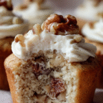 Fig walnut yogurt cupcakes