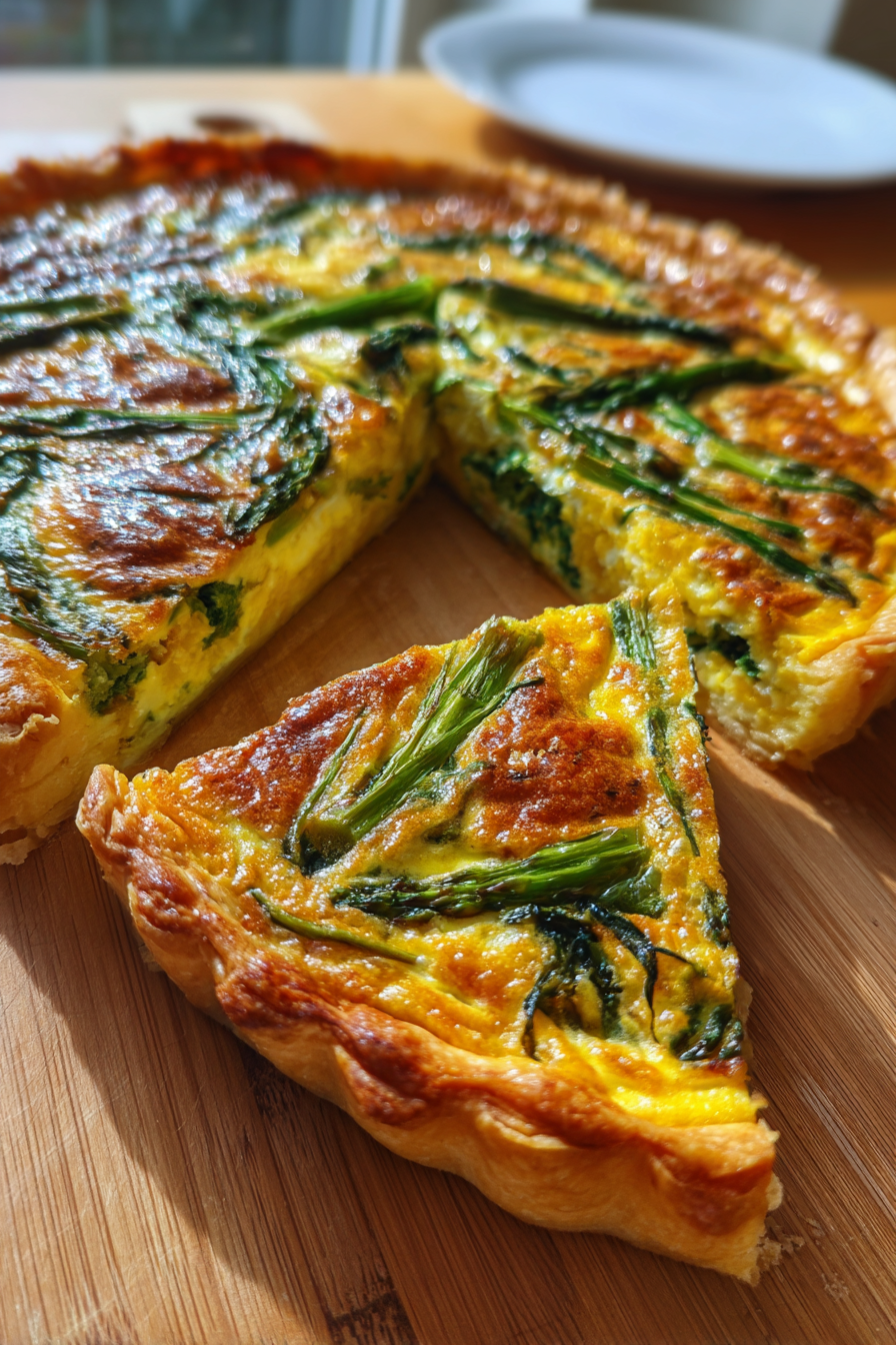 Foraged Ramp and Asparagus Tart