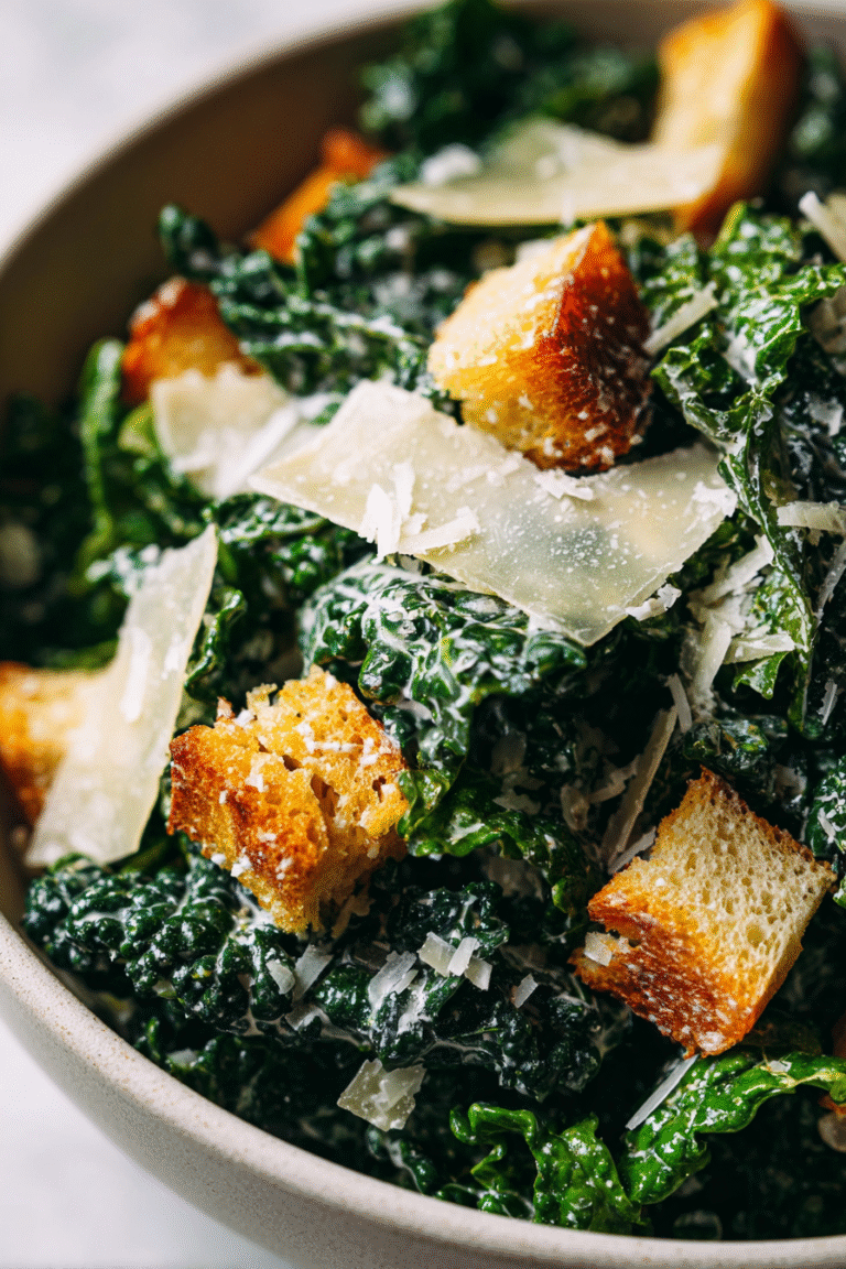 Hand-Massaged Kale Caesar Salad