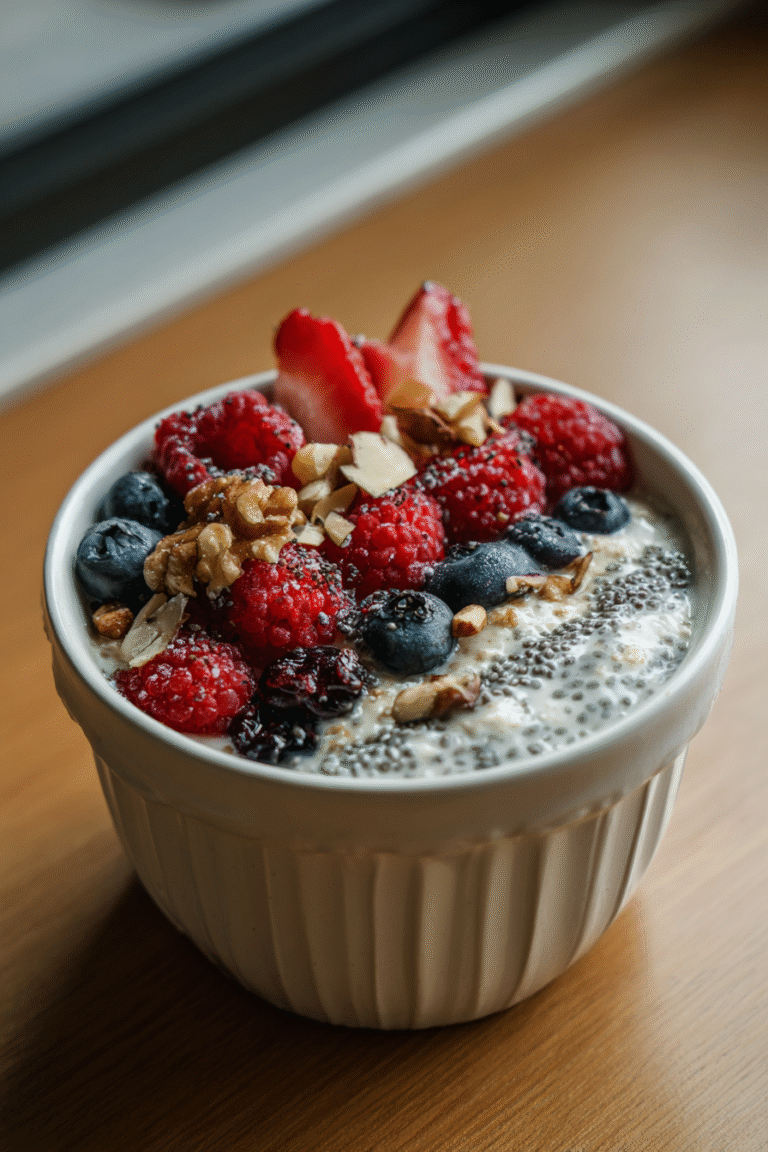 High-Protein Overnight Oats with Chia