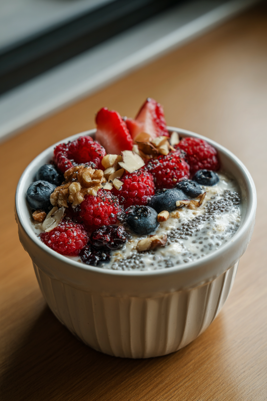 High-Protein Overnight Oats with Chia