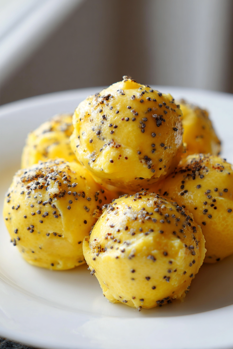 Lemon poppy seed yogurt bites