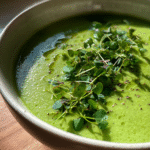 Micro-Herb Infused Spring Pea Soup