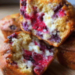 Mixed berry yogurt muffins