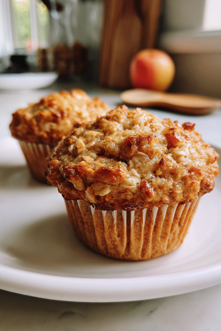 No-Sugar Added Apple Oat Muffins