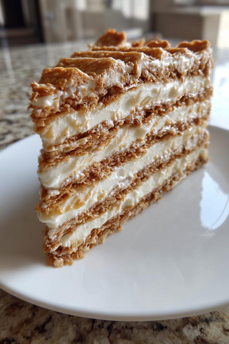 No bake biscuit cake