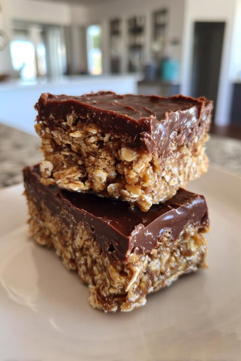 No bake chocolate oatmeal bars