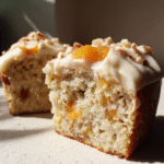 Peach almond yogurt mini cakes