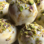 Peach pistachio yogurt bites