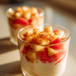Pear ginger yogurt cups