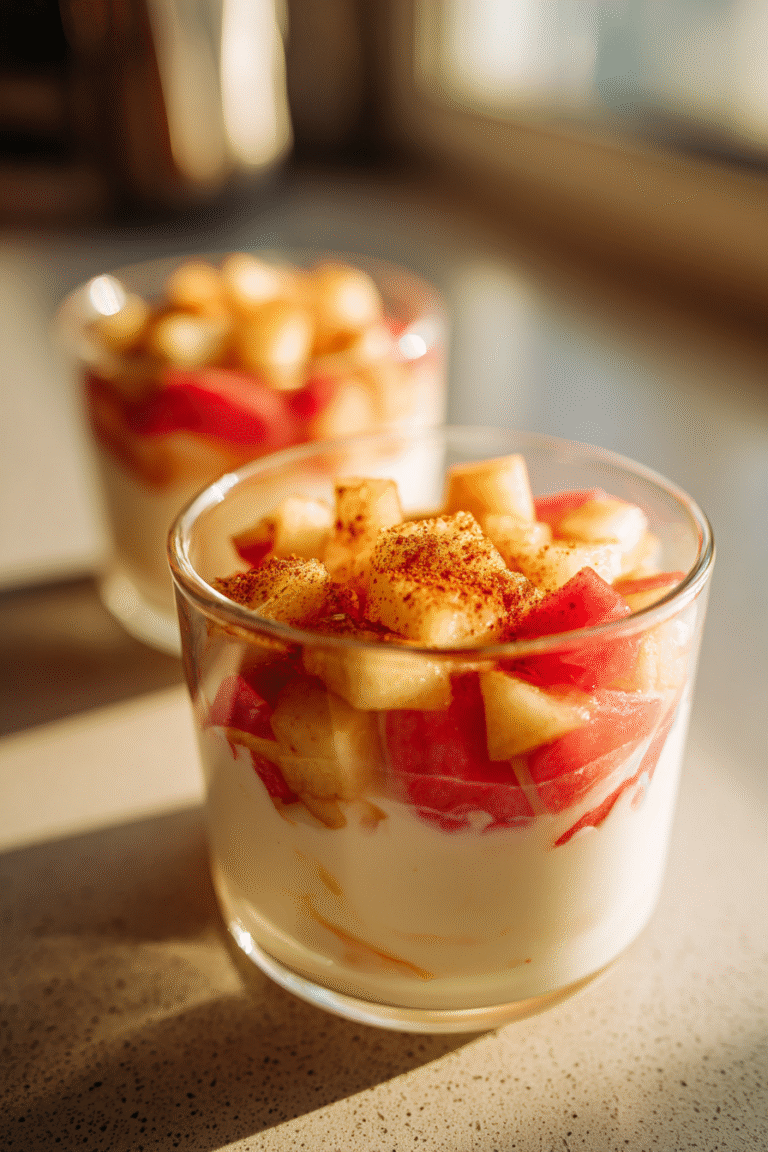 Pear ginger yogurt cups