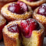 Plum almond yogurt mini cakes