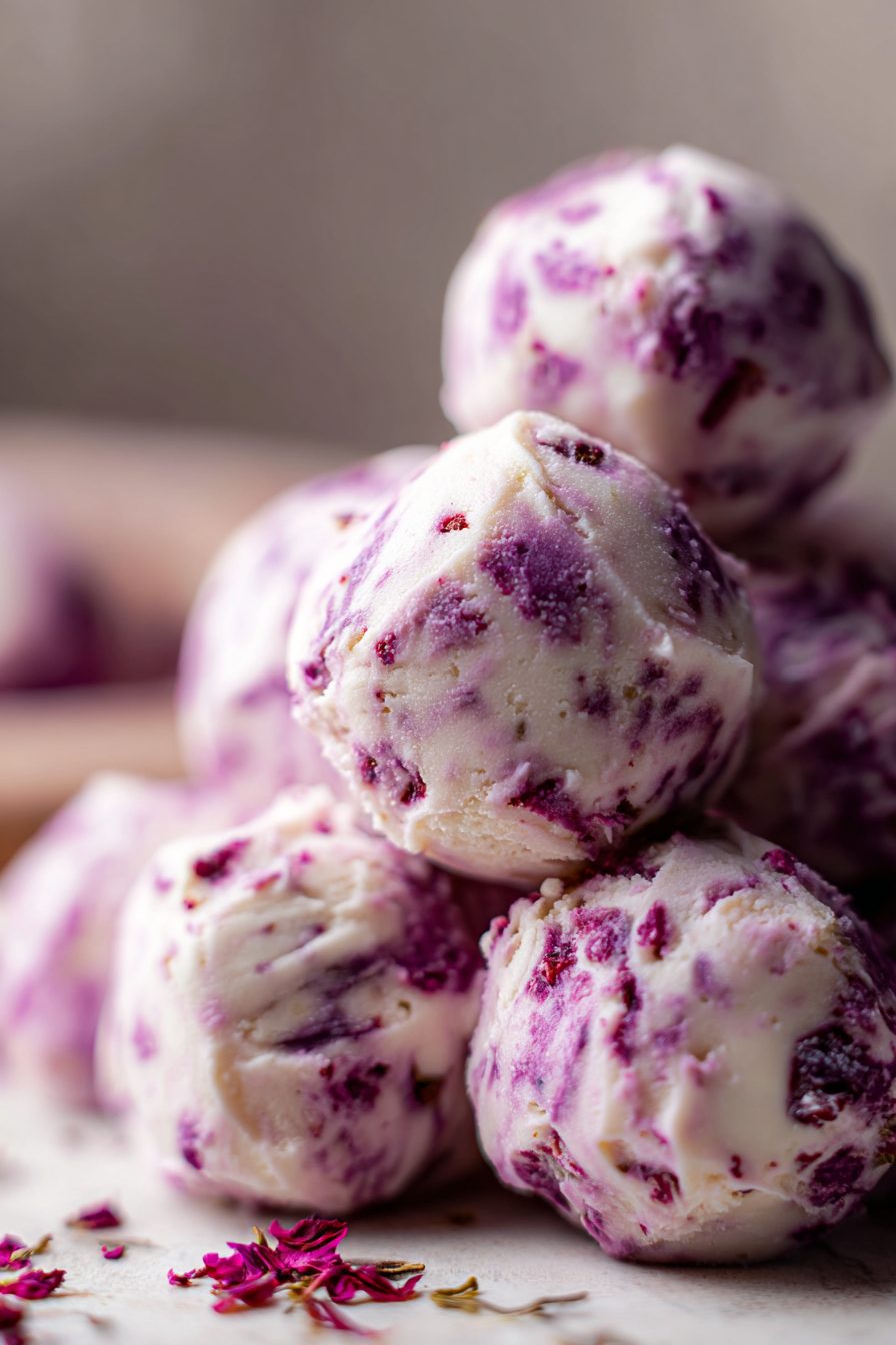 Plum cardamom yogurt bites