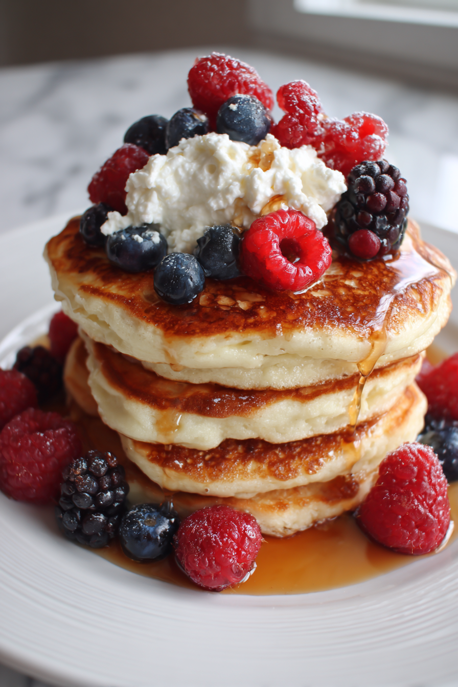 Protein Pancakes with Cottage Cheese