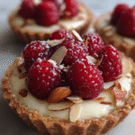 Raspberry almond yogurt tarts