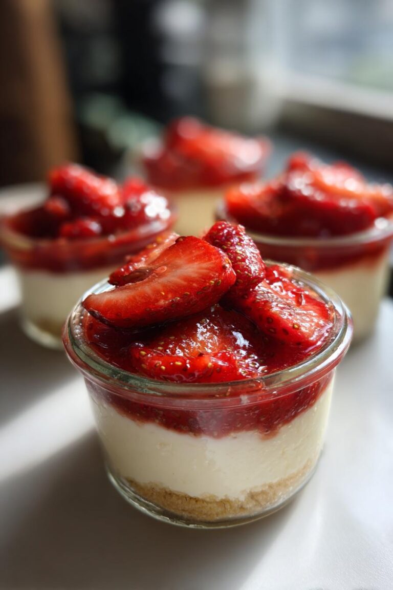 Strawberry cheesecake cups
