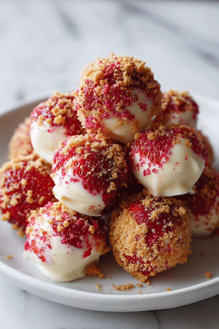 Strawberry shortcake yogurt bites