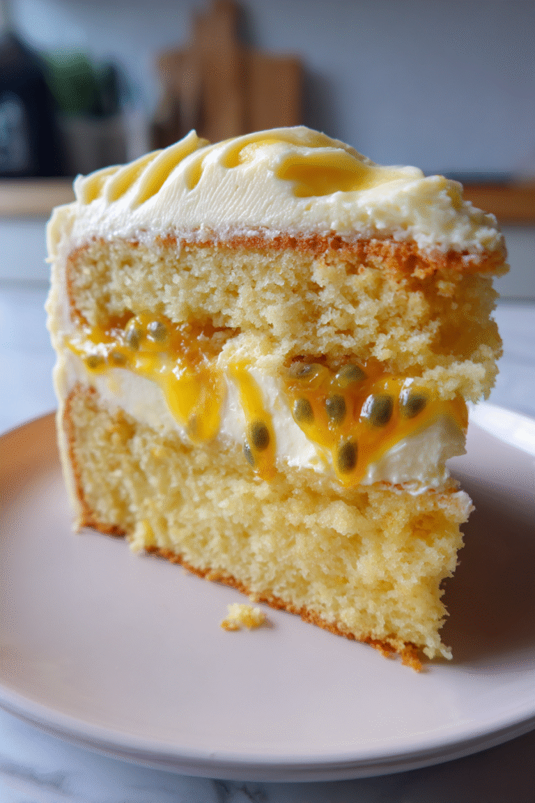 Tropical passionfruit yogurt mini cakes