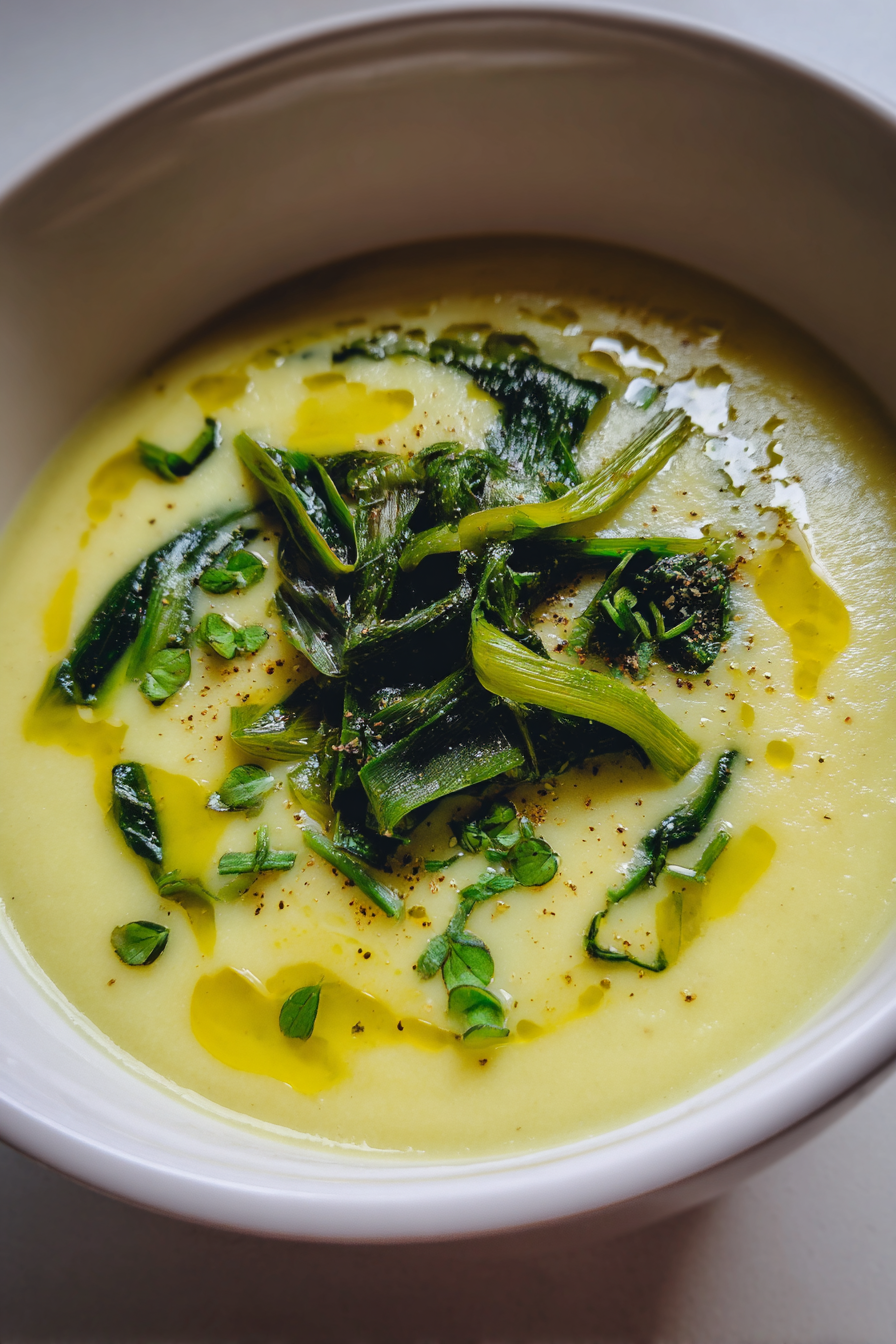 Wild Leek and Potato Veloute