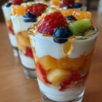 Yogurt fruit dessert cups