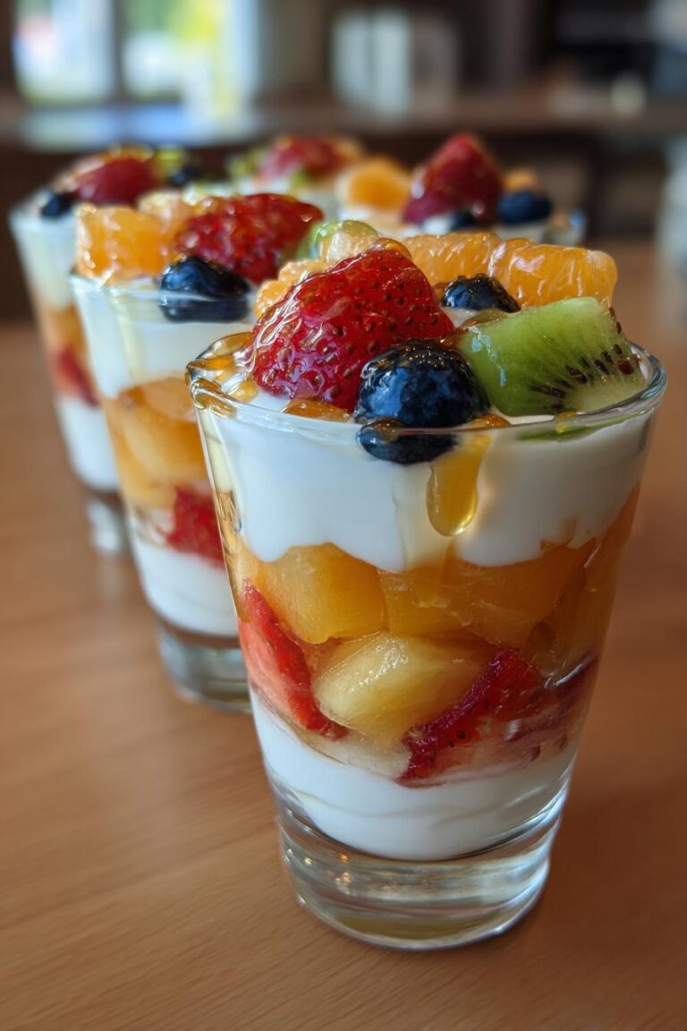 Yogurt fruit dessert cups