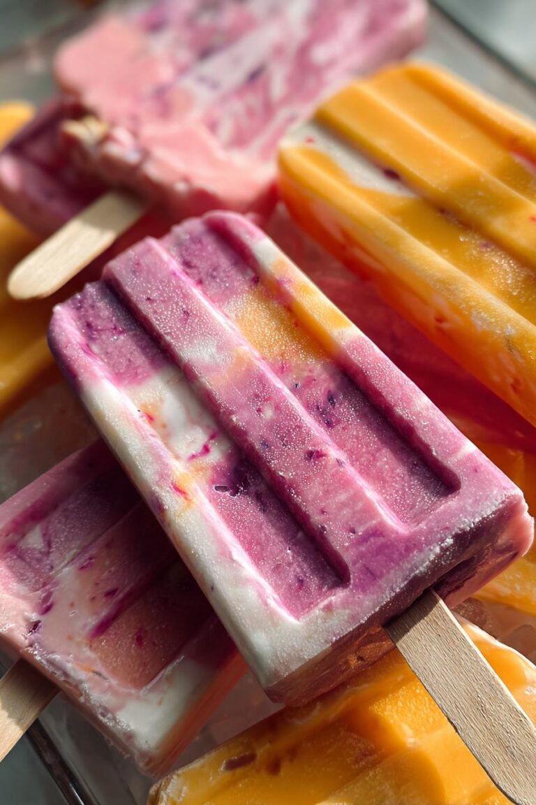 Yogurt ice cream popsicles