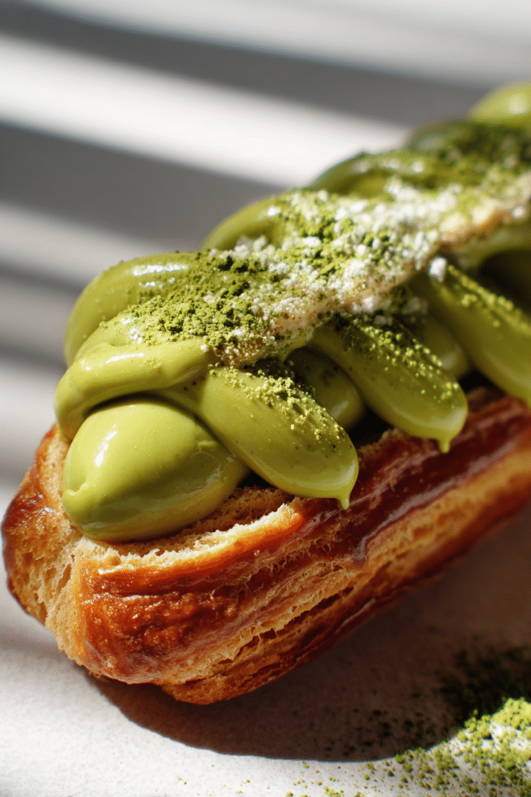 artisan matcha eclairs